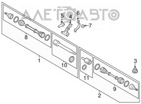 Suport intermediar arbore cu came Ford Escape MK3 13-19 2.5 nou OEM original