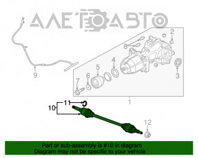 Axul spate stânga al Ford Escape MK3 13-19 ruginit, manșonul exterior al omucii rupt.