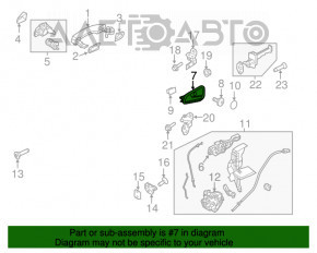 Mânerul ușii din față dreapta interioară Ford Focus mk3 15-18 restilizat.