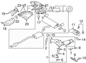 Protecția rezervorului de combustibil Lincoln MKC 15-