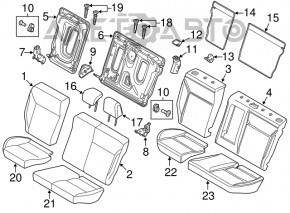 Задний ряд сидений 2 ряд Ford Focus mk3 11-14 дорест