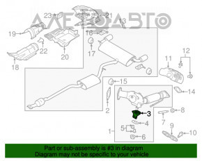 Suport catalizator Ford Escape MK3 13- 1.5T 1.6T 2.0T