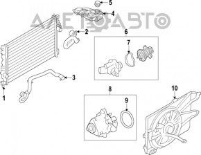 Radiator de răcire apă Ford Escape MK3 14-19 2.5