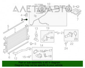 Suport radiator dreapta sus Ford C-max MK2 13-18 cauciuc