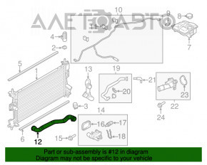 Furtunul de răcire superior Ford Focus mk3 11-18 2.0