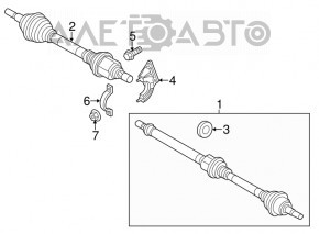 Ax cu semiasă față dreapta Ford Focus mk3 11-18 2.0 cutie de viteze automată nouă OEM originală