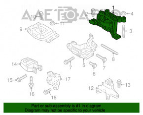 Подушка двигателя правая Ford Escape MK3 13-19 1.5T 1.6T OEM