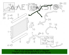 Racordul de racire al radiatorului pentru Ford Escape MK3 13-19 2.0T