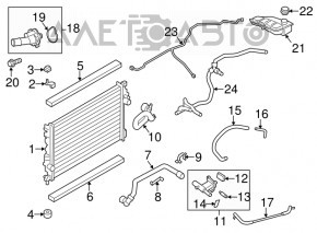 Racordul de racire al radiatorului pentru Ford Escape MK3 13-19 2.0T