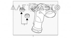 Воздуховод на турбину Lincoln MKC 15- 2.0T