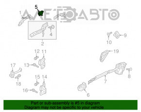 Manerul exterior de la ușa din spate stânga Mazda CX-5 17-