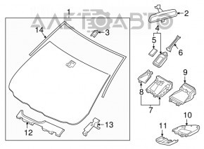 Sistemul de prevenire a coliziunilor cu parbrizul frontal Senzor laser Mazda CX-9 16-