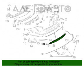 Buza bara spate Ford Fiesta 14-19 restilizat 4 uși, structură, zgârieturi