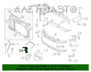 Дефлектор радиатора правый верхний Ford Fiesta 14-19 1.6