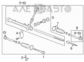 Capăt de direcție stânga Nissan Leaf 11-17 nou aftermarket GSP