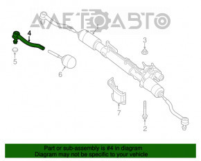 Bară de direcție cu capăt de direcție dreapta Infiniti JX35 QX60 13-