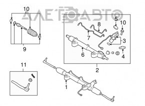 Capăt de direcție dreapta Infiniti G37 06-14 nou OEM original