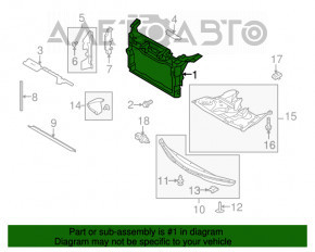 Televizorul panoului de radiator Ford Flex 13-19