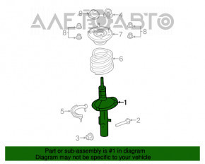 Стойка амортизатора в сборе передняя правая Ford Flex рест 13-19