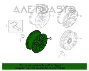 Roată de 18 inch, 5*114,3 Ford Flex 09-19, zgâriată.