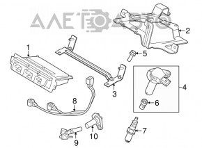 Кронштейн блока ECU компьютер двигателя Ford Explorer 13-19 3.5