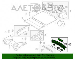 Capac portbagaj Ford Explorer 16-19 negru, prindere rupta, zgarieturi.