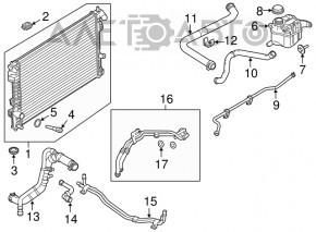 Radiator de răcire apă Ford Explorer 11-19 3.7