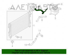 Furtunul de răcire superior al radiatoarelor Ford Explorer 13-19 sport