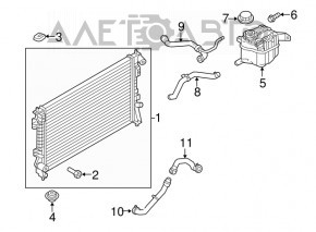 Furtunul de răcire superior al radiatoarelor Ford Explorer 13-19 sport