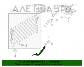 Furtunul de răcire inferior al celui de-al doilea Ford Explorer 13-19 Sport