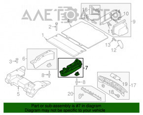 Placa de spumă pentru portbagaj stânga Ford Explorer 13-19 poliție