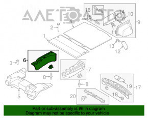 Placa de spumă pentru portbagaj dreapta Ford Explorer 13-19 poliție