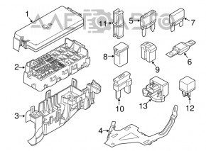 Corpul blocului de siguranțe sub capotă pentru Ford Flex 13-19