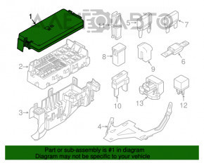 Capacul cutiei de siguranțe sub capotă pentru Ford Flex 13-19