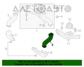 Conducta de aerisire a radiatorului de răcire stânga superioară pentru Ford Fusion mk5 13-20 hibrid