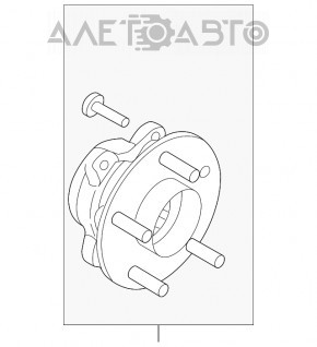 Rulment roată spate dreapta Lincoln MKZ 13-16 AWD