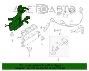 Кронштейн ECU компьютер двигателя Lincoln MKZ 13-16 3.7