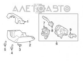 Comutatorul de sub volan stânga Ford Fusion mk5 13-20 tip1