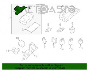 Capacul cutiei de siguranțe sub capotă Ford Edge 15-