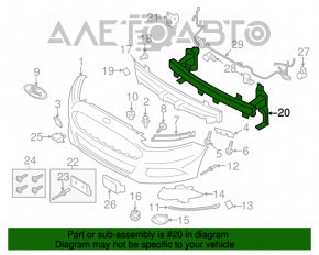 Усилитель переднего бампера Ford Fusion mk5 13-16 ржавый