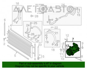 Compresorul de aer condiționat Ford Fusion mk5 13-20 1.5T 1.6T