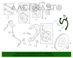 Furtun de frână față stânga Ford Fusion mk5 13-20