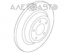 Placă de frână spate stânga Ford Fusion mk5 13-20 300/10mm ruginită.