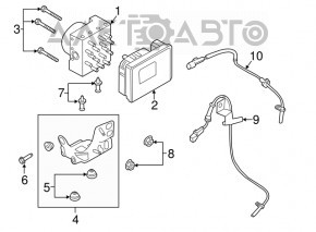 Suport bloc ABS Ford Fusion mk5 13-20 hibrid