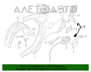 Blocare capac rezervor combustibil Ford Fusion mk5 13-20 hibrid, plug-in