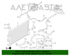 Suport radiator dreapta jos Ford Focus mk3 11-18