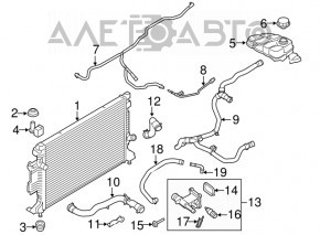 Suport radiator dreapta jos Ford Focus mk3 11-18