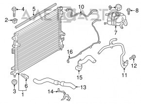 Suport radiator sus dreapta Lincoln Nautilus 19-23 anvelope noi originale OEM