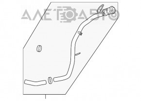 Gâtul de umplere a rezervorului de combustibil Lincoln MKZ 13-16 hibrid