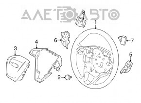 Кнопки управления на руле правое Ford Fusion mk5 13-20 потерты кнопки